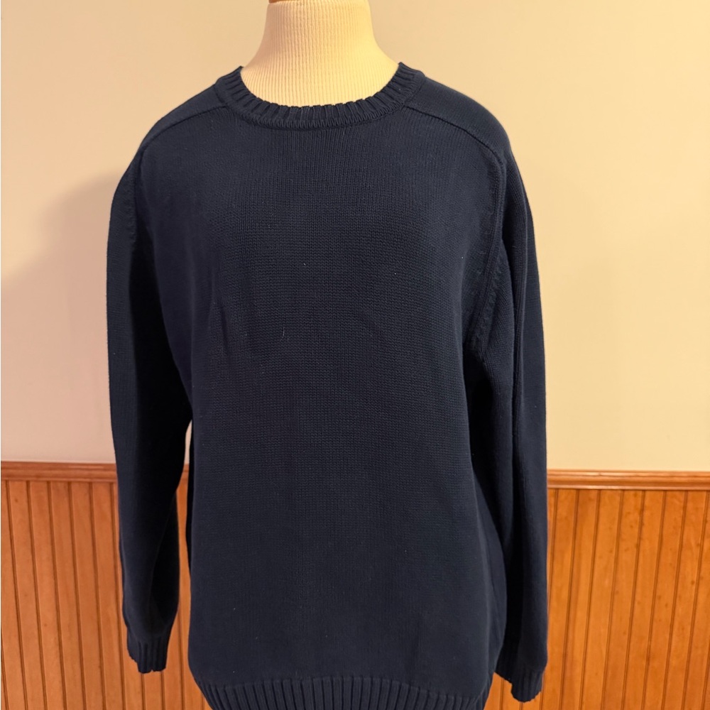 Lands' End Men's Navy Crewneck Sweater